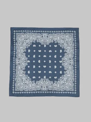 Anonymous Ism Paisley Silk Scarf Navy
