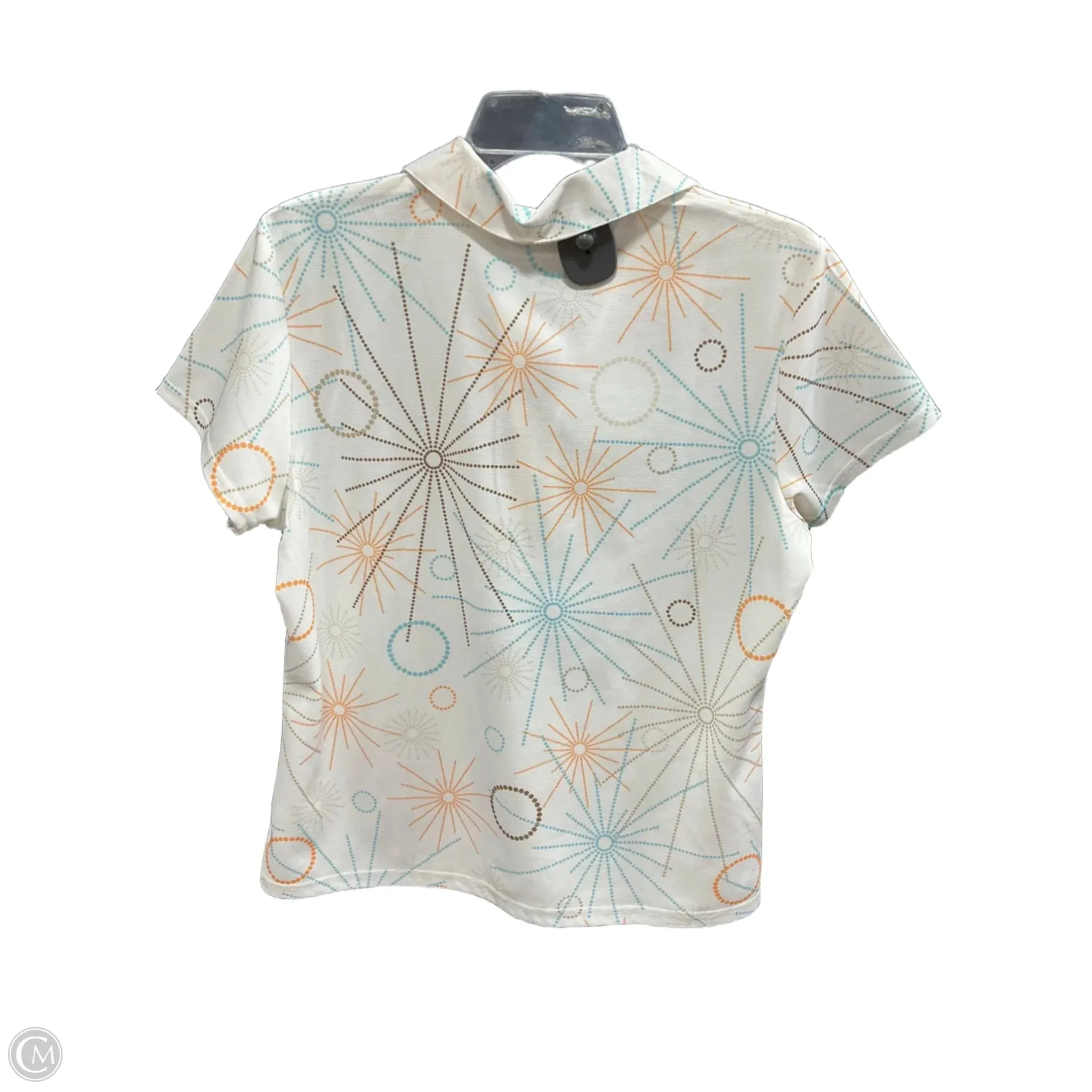 Athletic Top Short Sleeve By Izod In White, Size: L