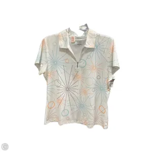 Athletic Top Short Sleeve By Izod In White, Size: L