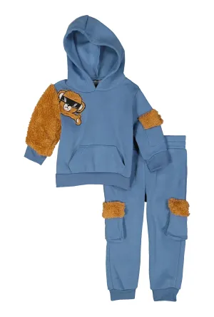 Baby Boys 12-24M Bear Graphic Hoodie Set