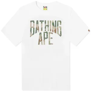 BAPE Layered Line Camo NYC Logo Tee White/Beige