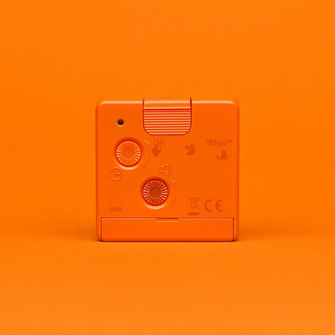 BC02 Off-White™ x Braun limited edition classic travel analogue alarm clock - orange