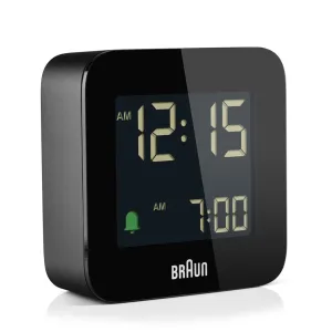 BC08 Braun digital travel alarm clock - black