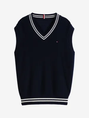 Boys Knitted Sweater Vest in Navy