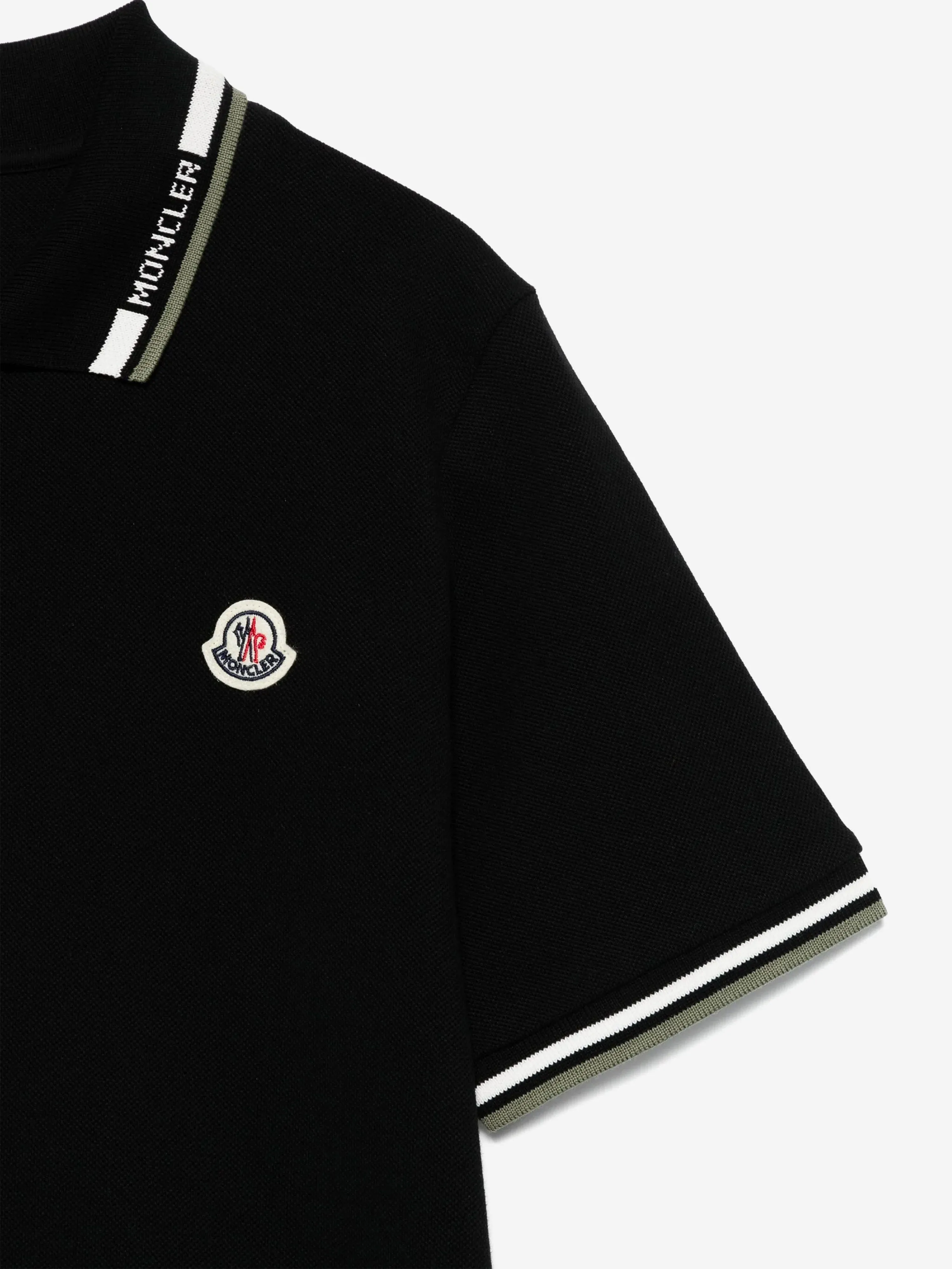 Boys Logo Polo Shirt in Black