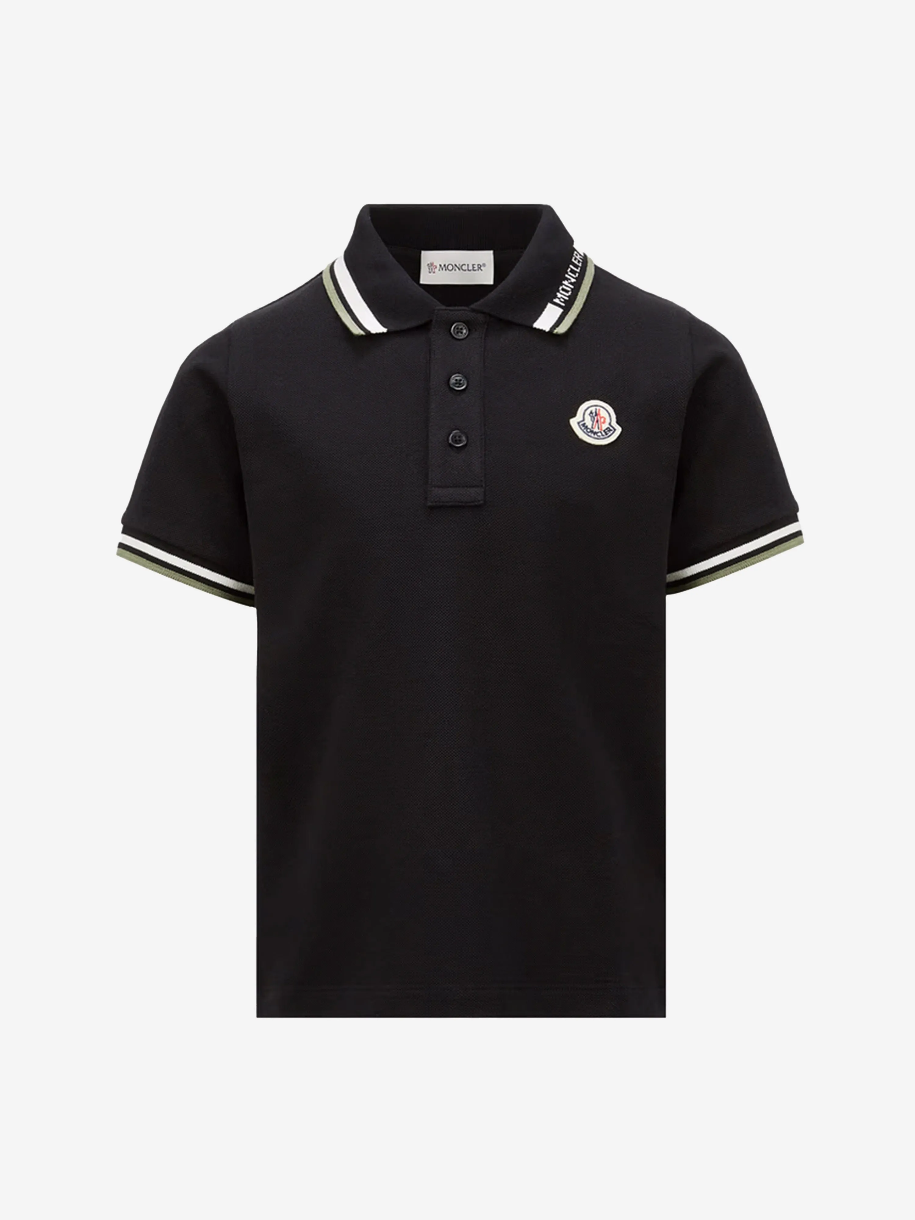 Boys Logo Polo Shirt in Black