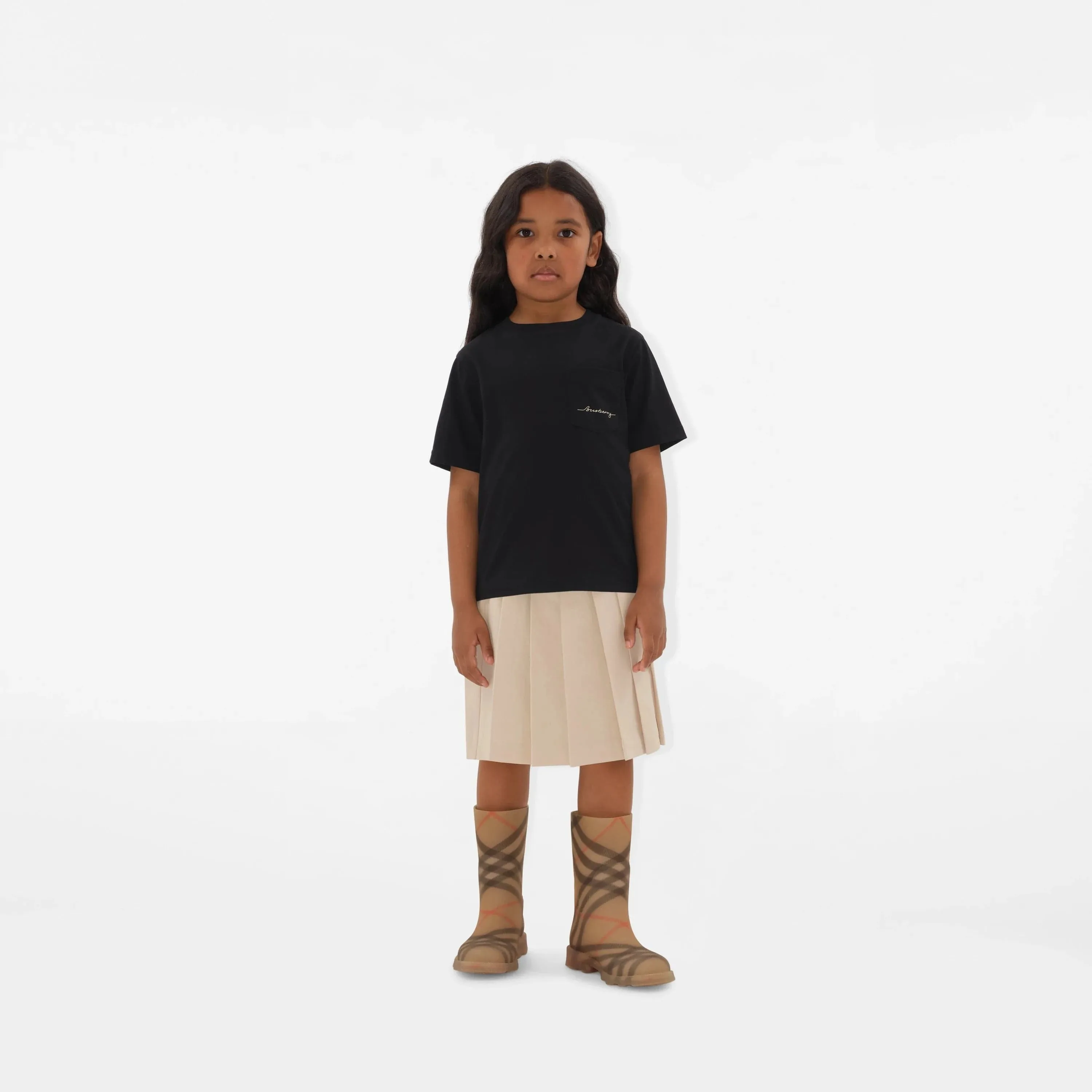 Burberry Kids Cedar Logo T-Shirt in Black