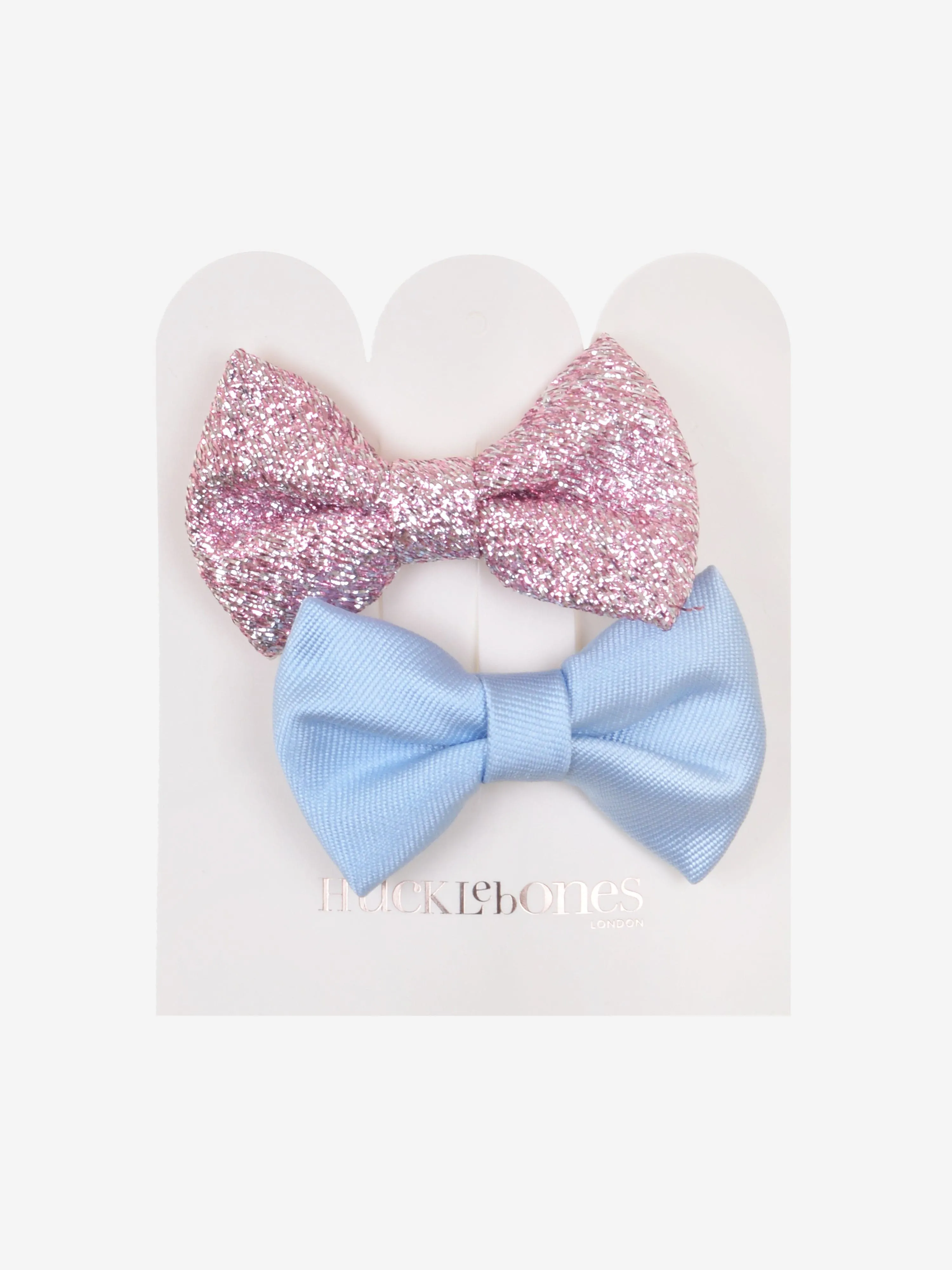 Girls Bow Hairclip Set in Blue