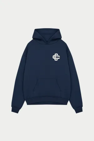 HEAVYWEIGHT EMBLEM APPLIQUE HOODIE - NAVY