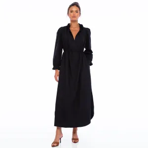 KATY LONG SLEEVE TUNIC LONG DRESS | Cotton Poplin