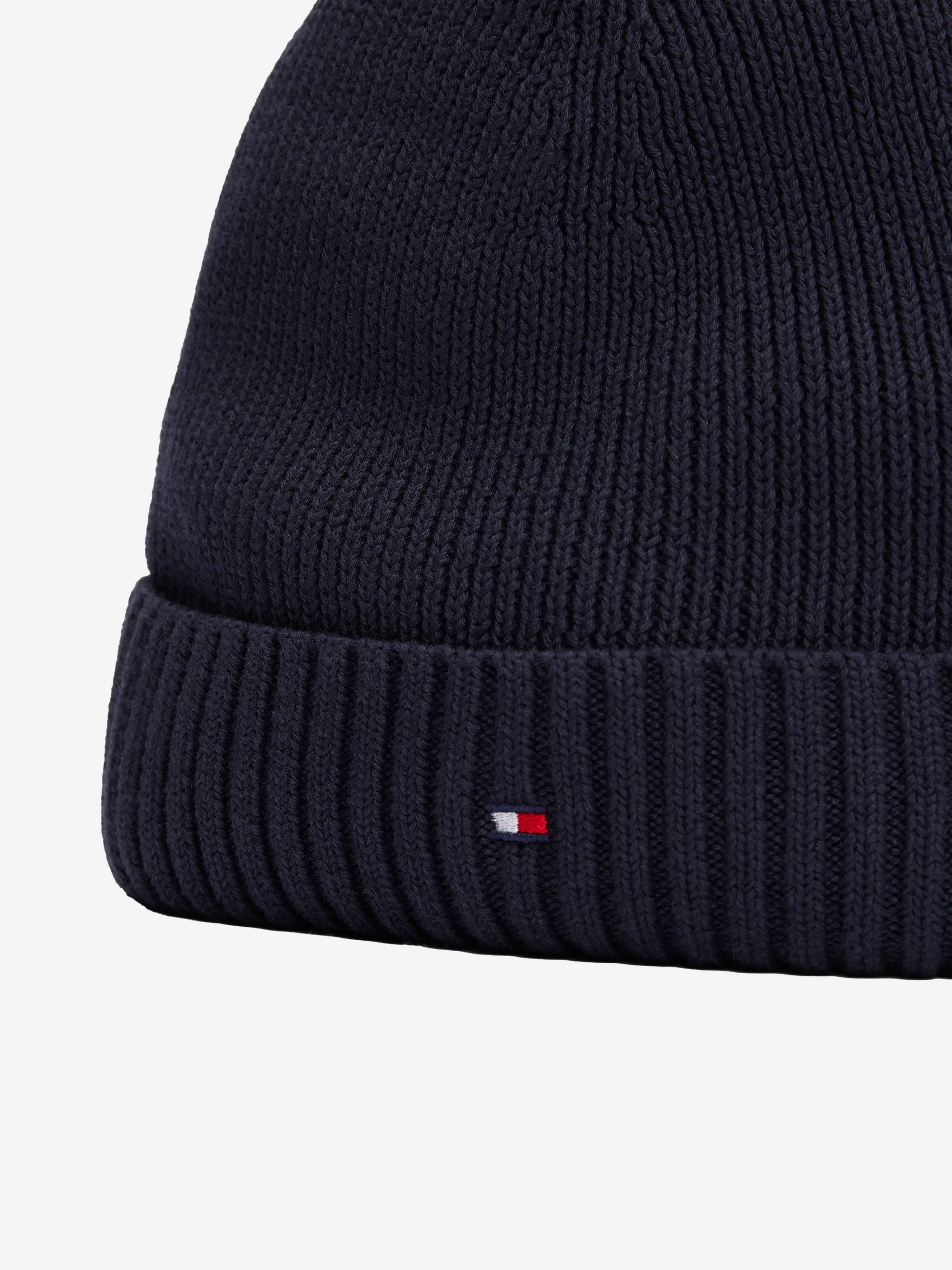 Kids Essential Pom Pom Beanie Hat in Navy