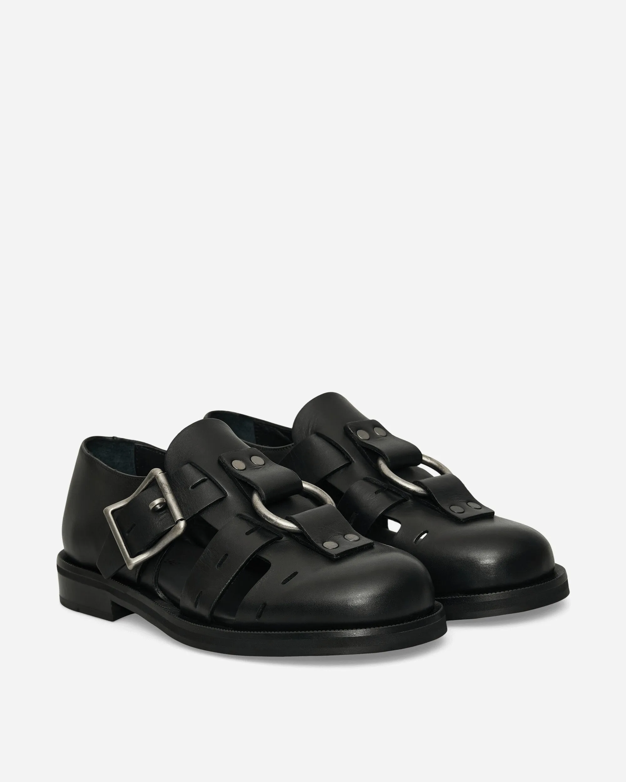 Men's Bondage Belt Sandals Black
