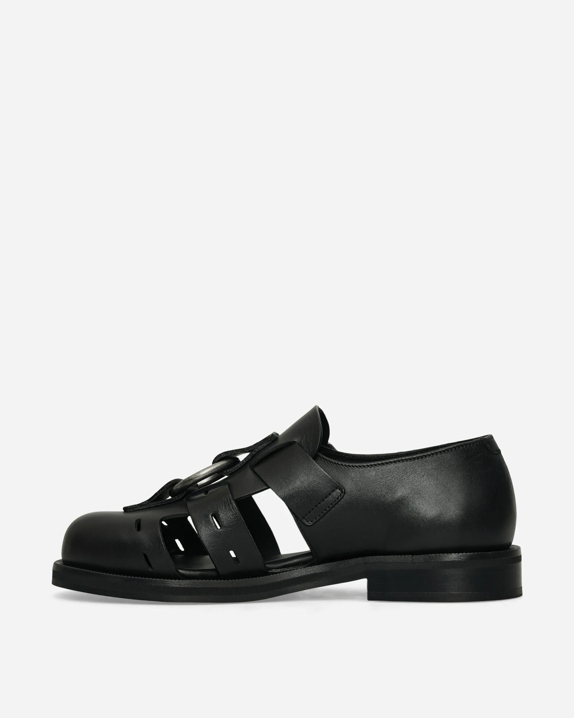 Men's Bondage Belt Sandals Black