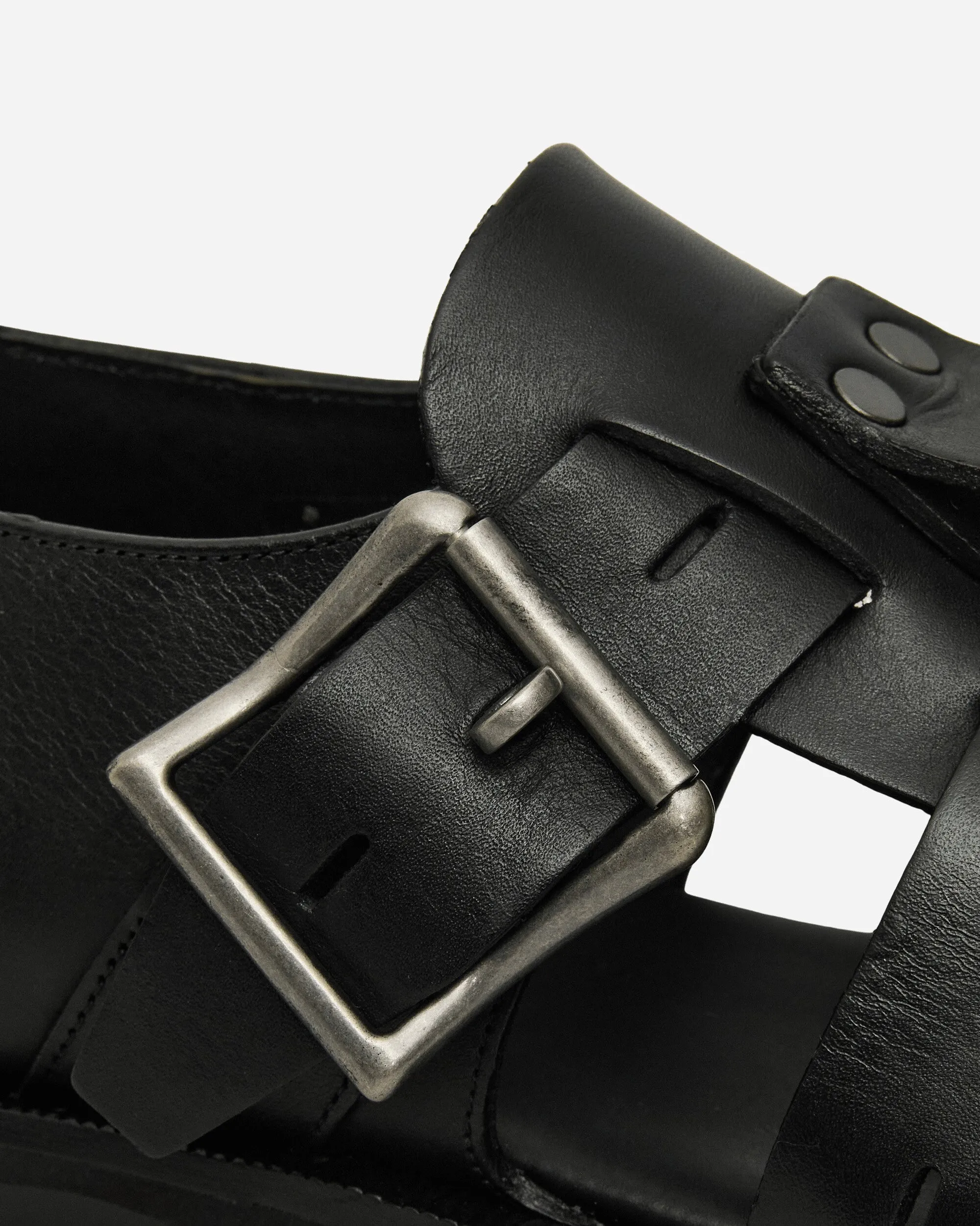 Men's Bondage Belt Sandals Black