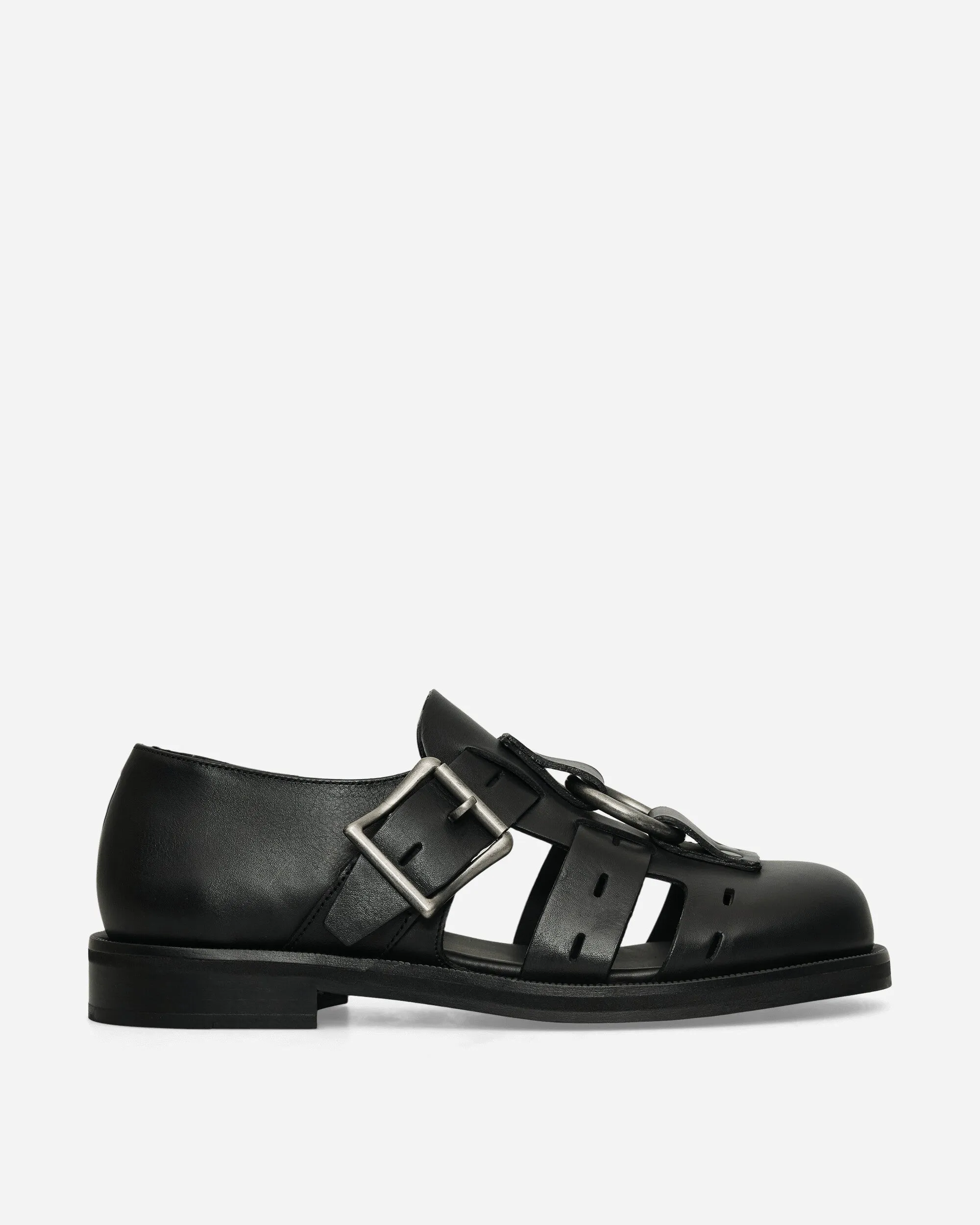 Men's Bondage Belt Sandals Black