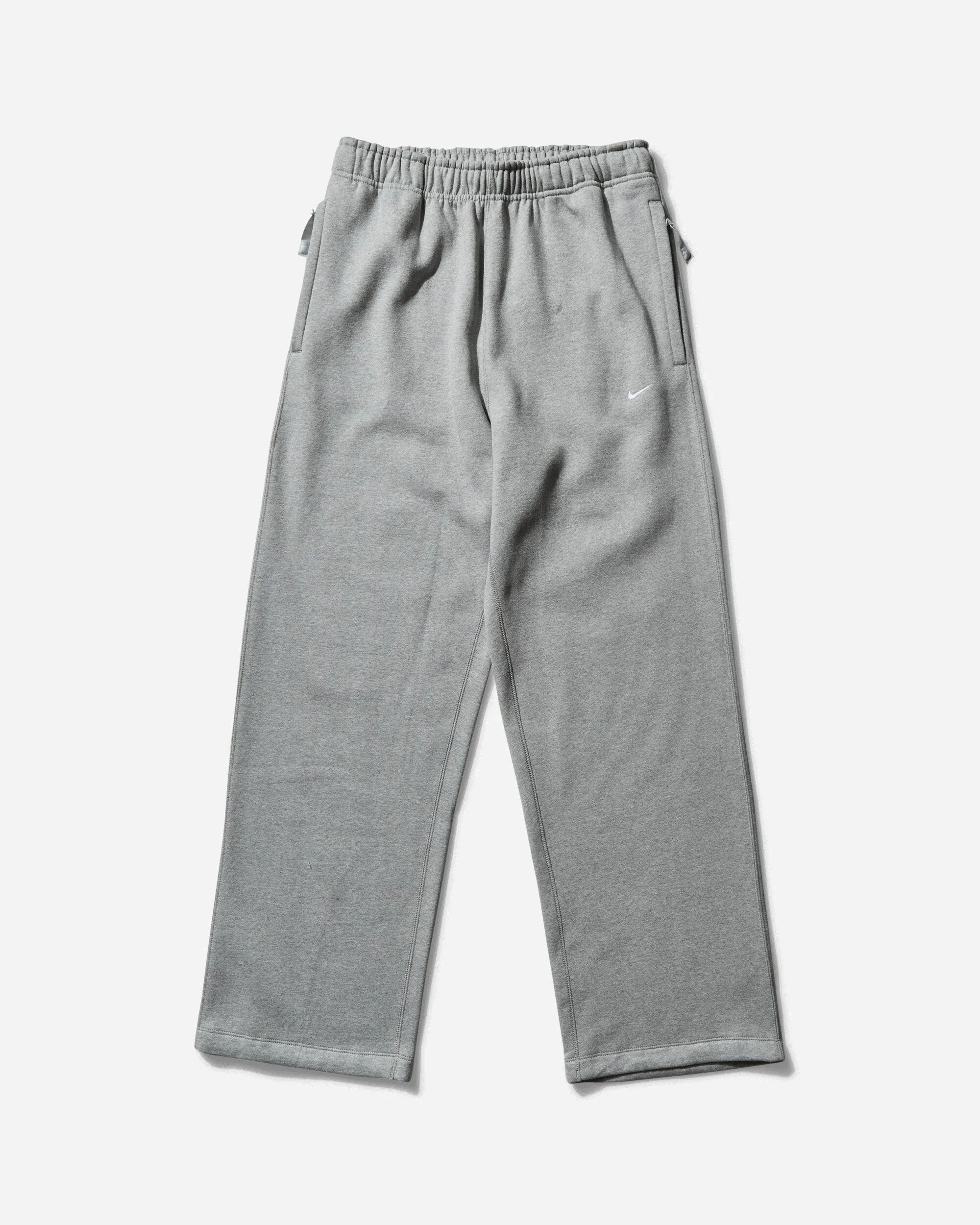 Men's Solo Swoosh Open Hem Fleece Sweatpants Dark Grey Heather