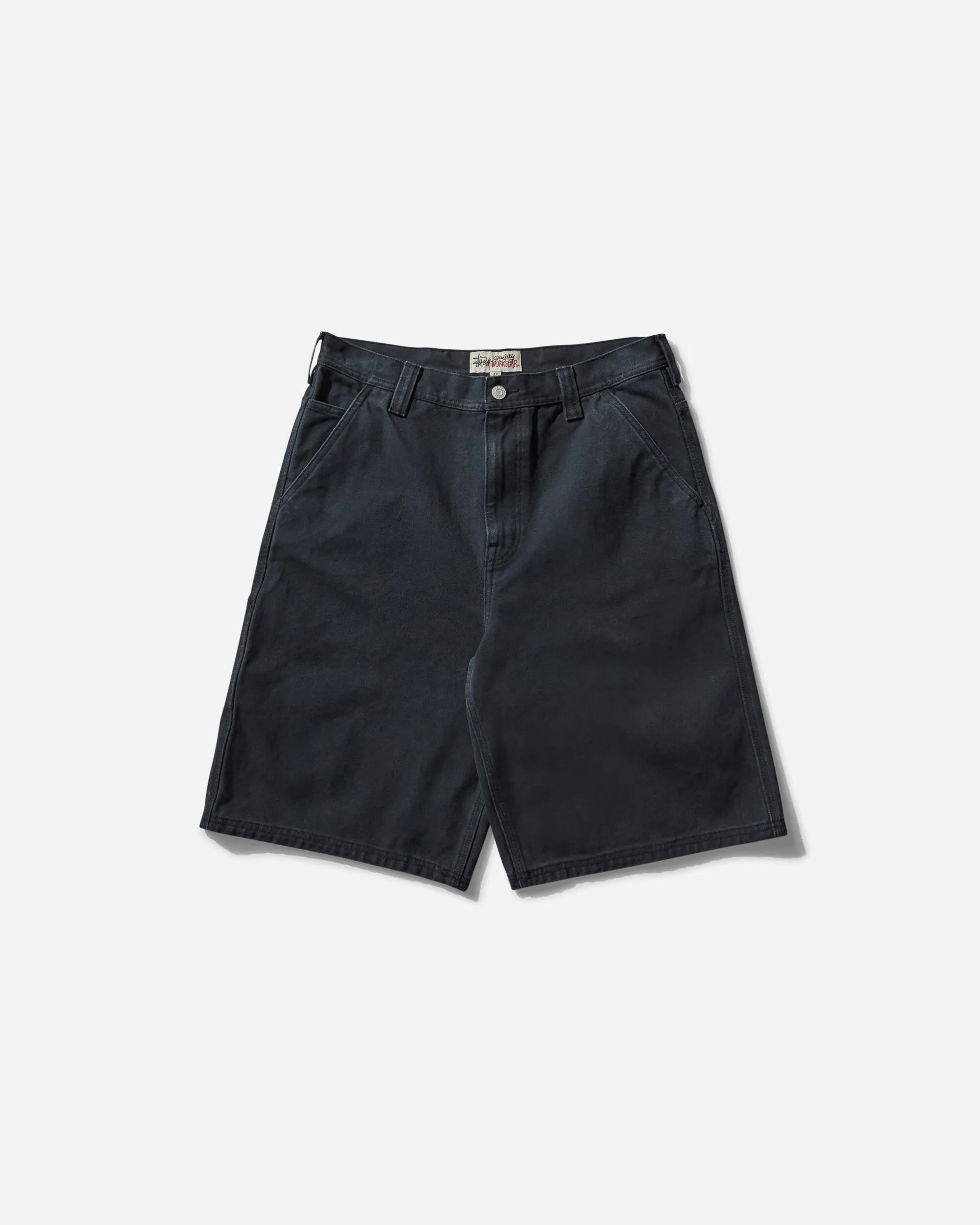 Men's Washed Canvas Work Short Black
