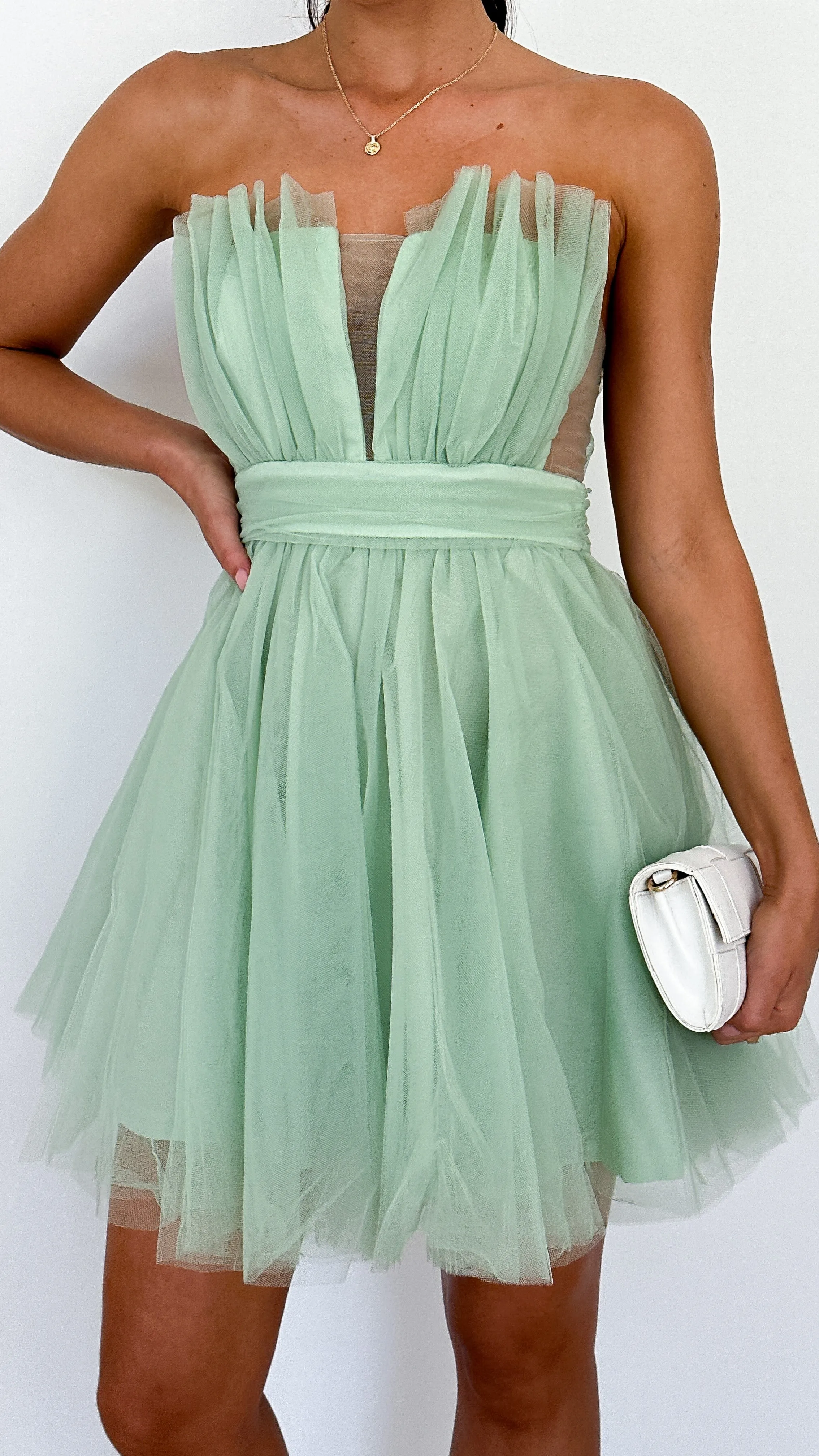 Mylee Mini Dress - Sage