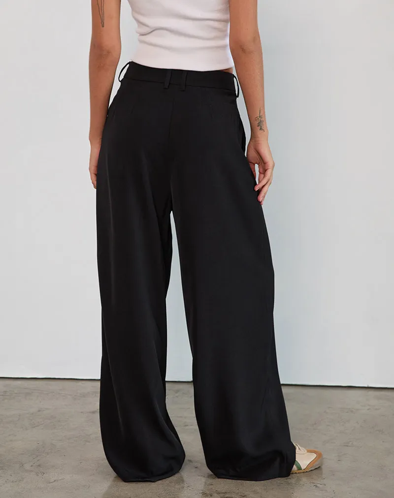 Nala Pleated Trouser in Tailoring Black