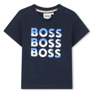 Navy Blue Overlay Logo T-Shirt