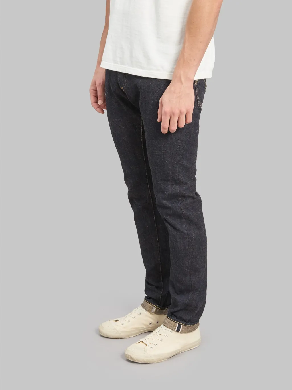 ONI Denim 622-KBE Indigo Beige 14oz Relaxed Tapered Jeans