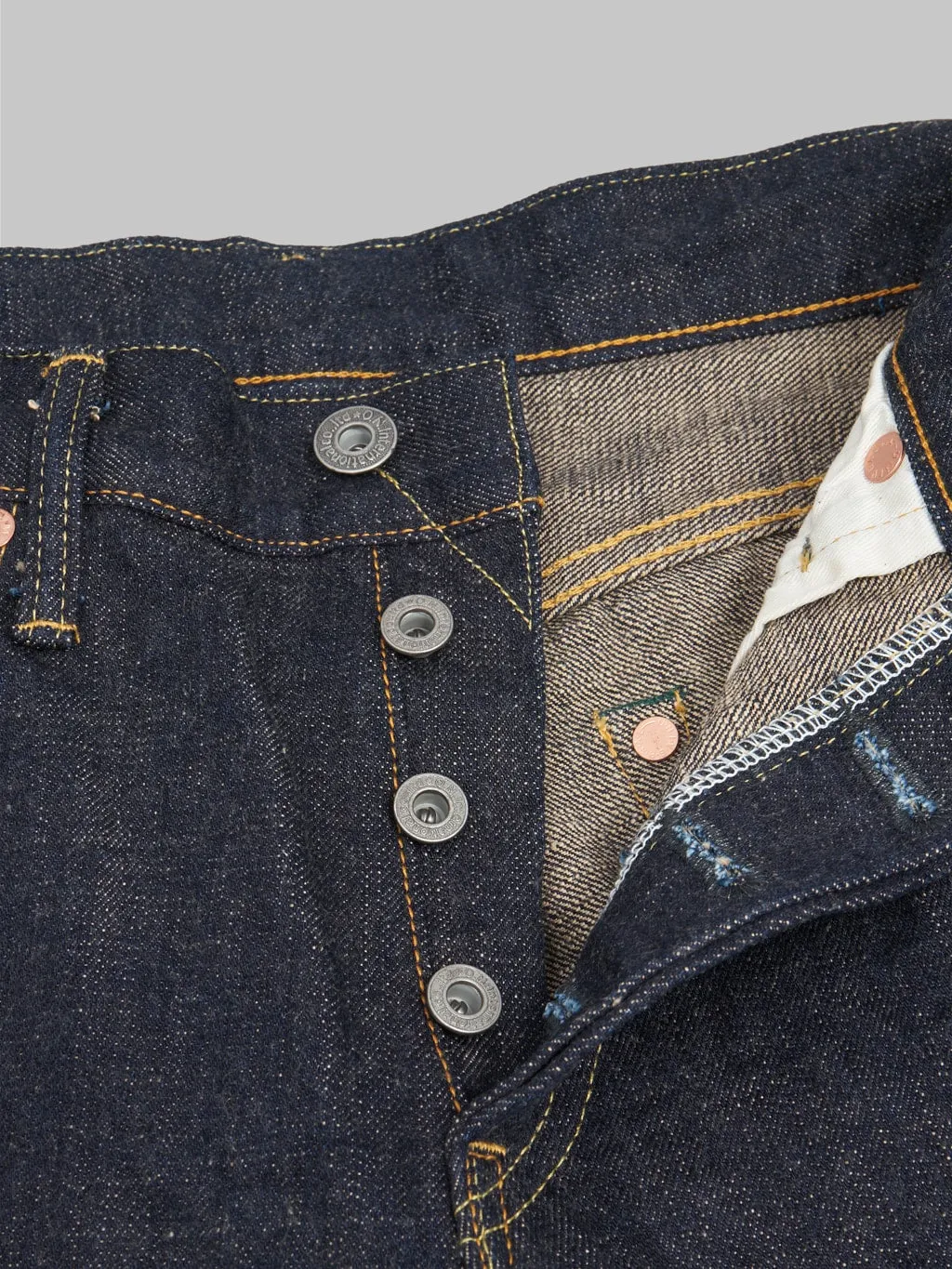 ONI Denim 622-KBE Indigo Beige 14oz Relaxed Tapered Jeans