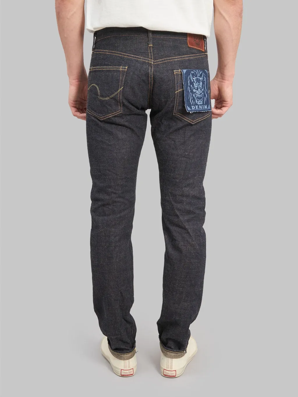 ONI Denim 622-KBE Indigo Beige 14oz Relaxed Tapered Jeans
