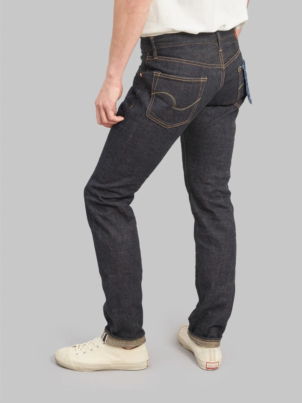 ONI Denim 622-KBE Indigo Beige 14oz Relaxed Tapered Jeans