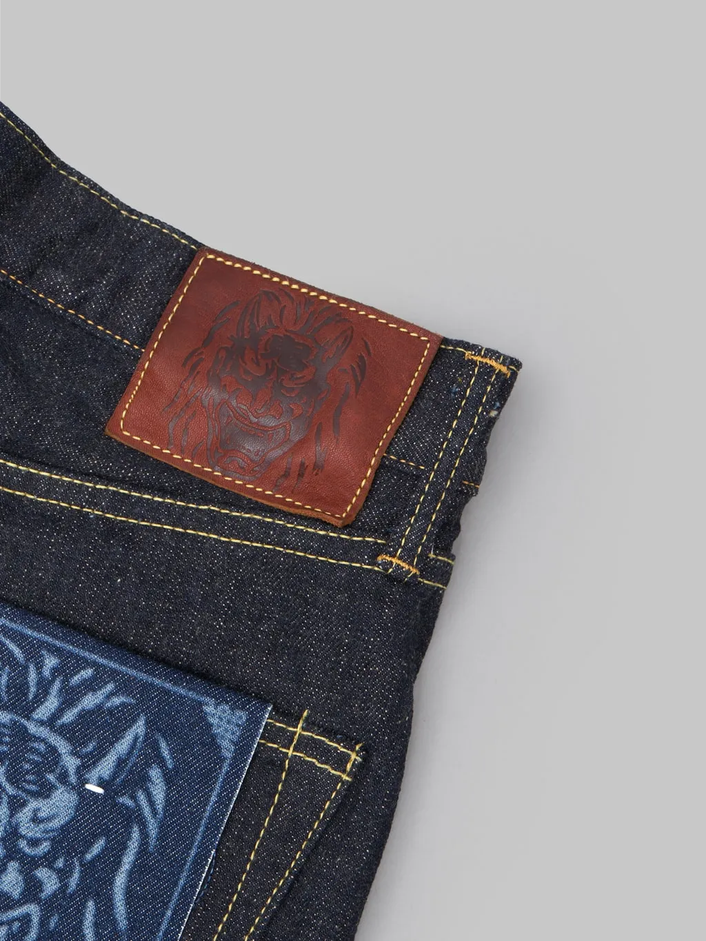 ONI Denim 622-KBE Indigo Beige 14oz Relaxed Tapered Jeans