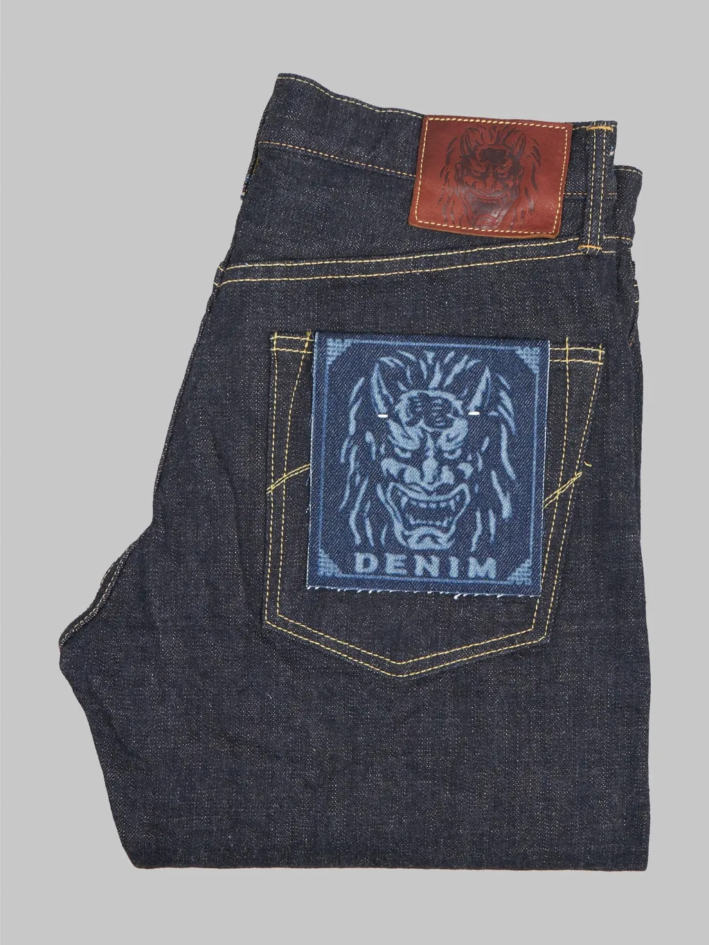 ONI Denim 622-KBE Indigo Beige 14oz Relaxed Tapered Jeans