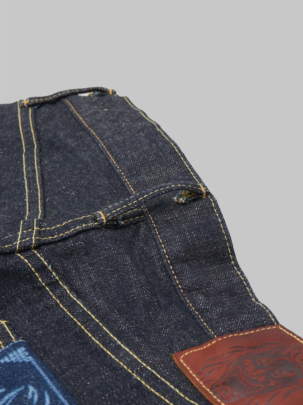 ONI Denim 622-KBE Indigo Beige 14oz Relaxed Tapered Jeans