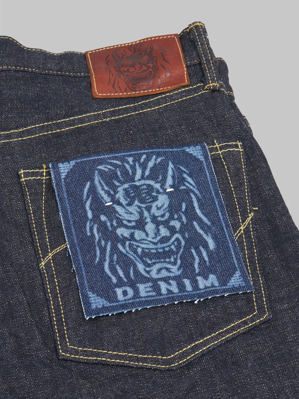 ONI Denim 622-KBE Indigo Beige 14oz Relaxed Tapered Jeans