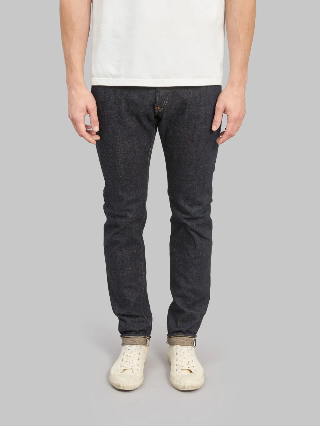 ONI Denim 622-KBE Indigo Beige 14oz Relaxed Tapered Jeans