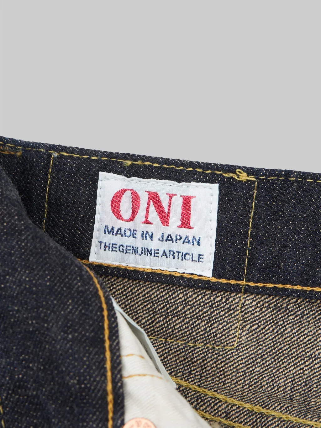 ONI Denim 622-KBE Indigo Beige 14oz Relaxed Tapered Jeans