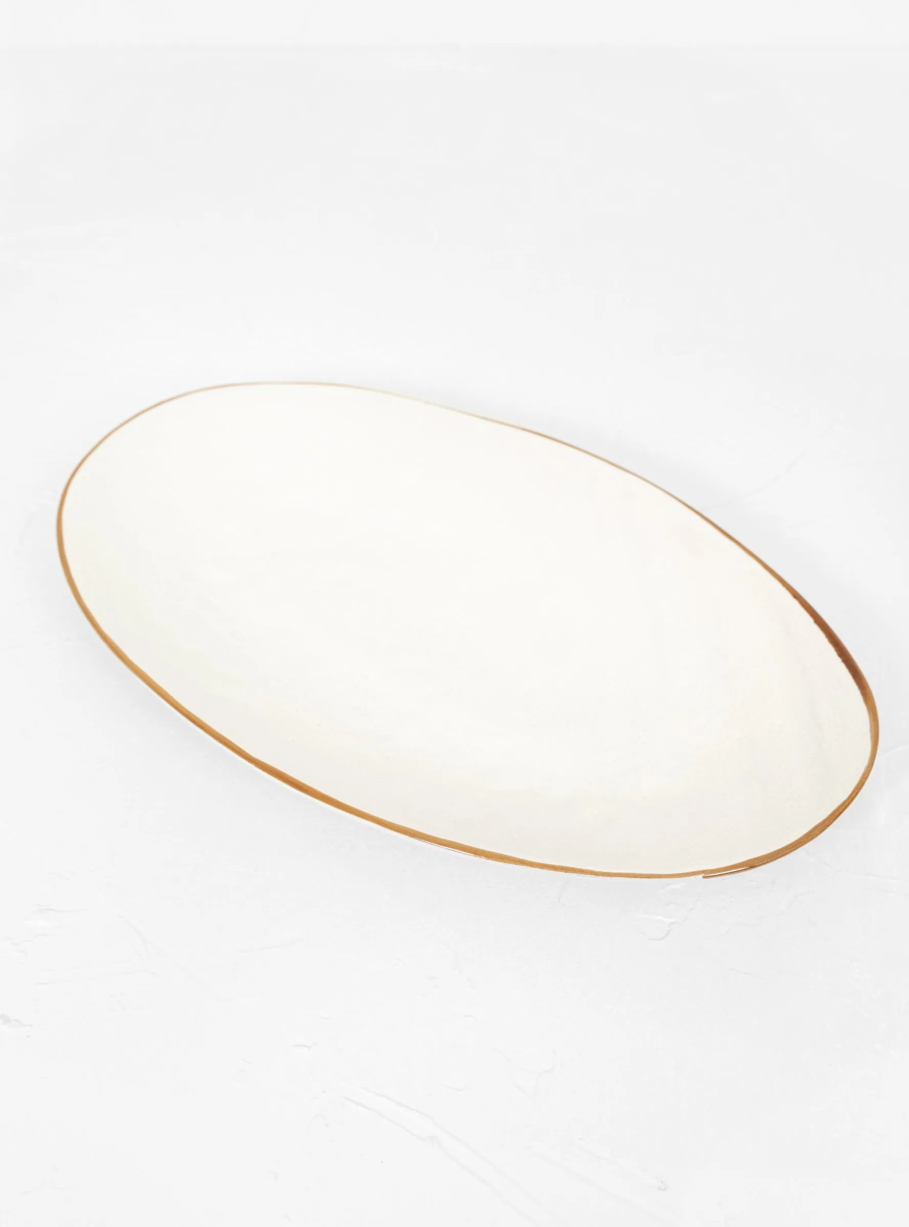 Oval Serving Plate White