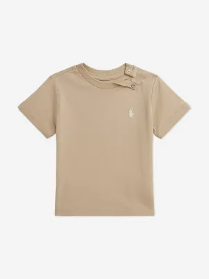 Ralph Lauren Baby Boys Logo T-Shirt in Brown