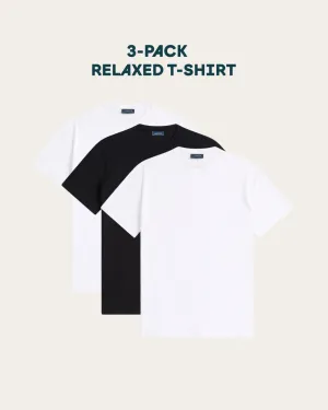 Relaxed T-shirt 3-pack bundle | White & Black