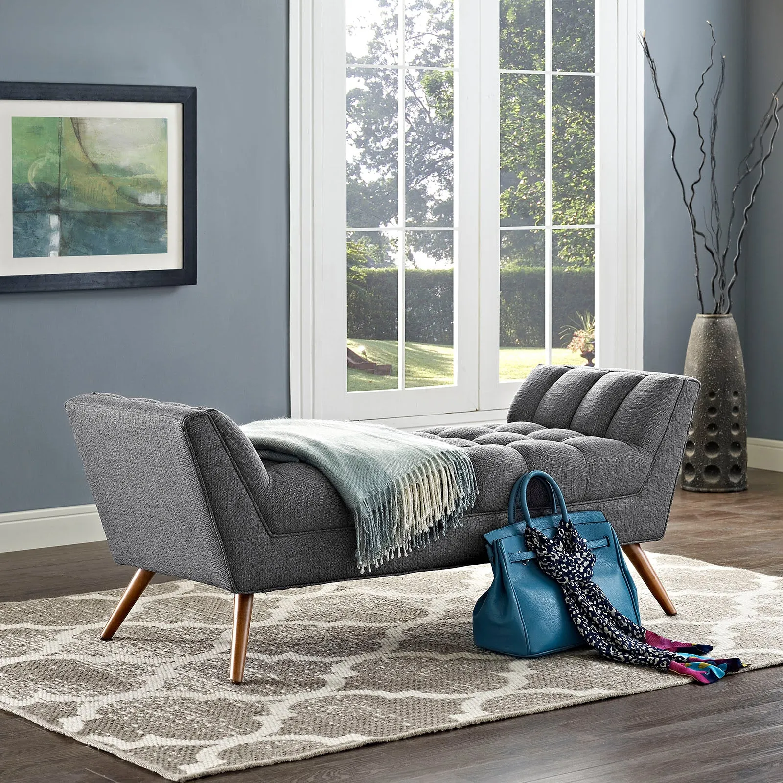 Response Medium Upholstered Fabric Bench by Modway