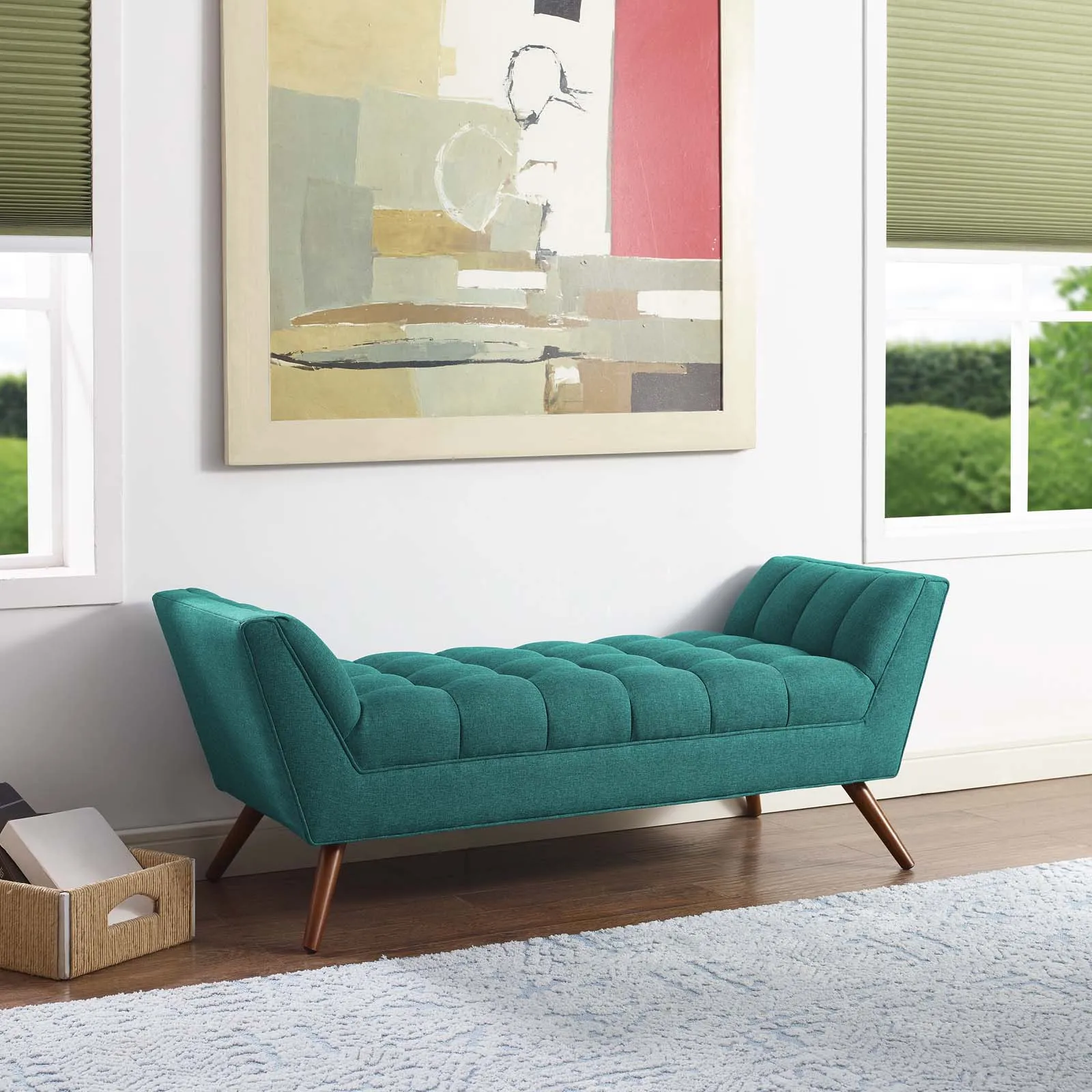 Response Medium Upholstered Fabric Bench by Modway