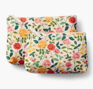 Roses Zippered Pouch Set