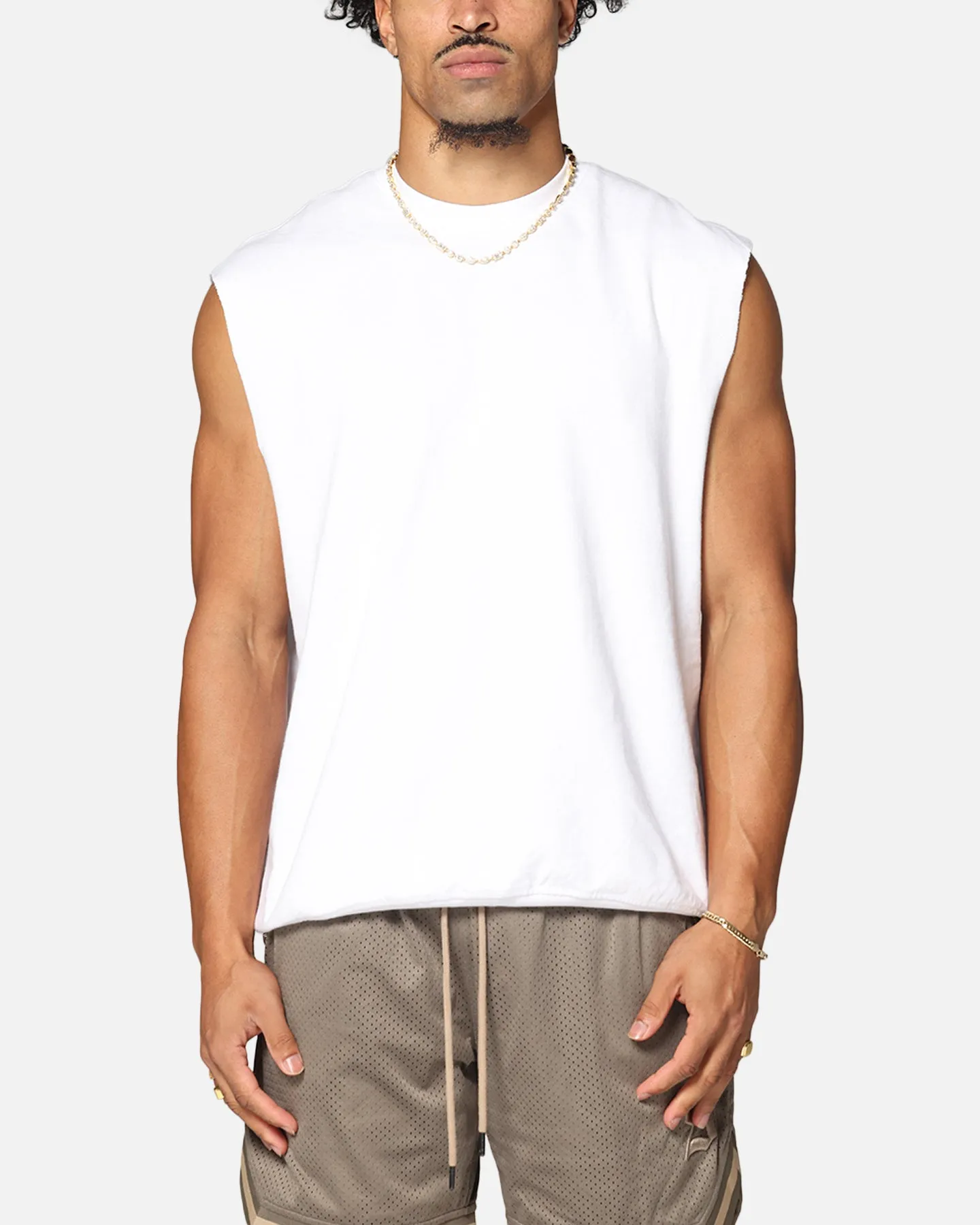 Saint Morta Rev Terry Cut Off Tank White