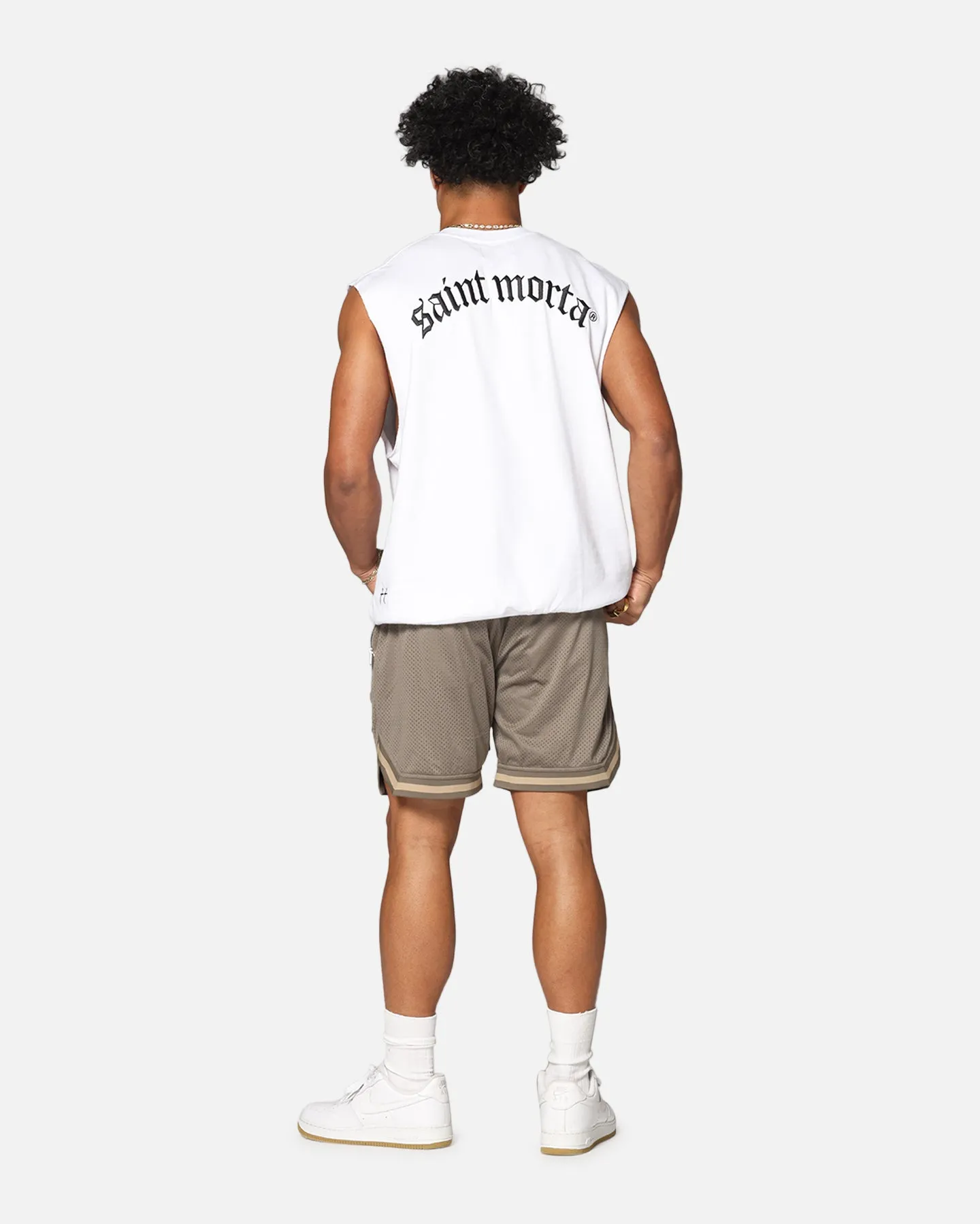 Saint Morta Rev Terry Cut Off Tank White