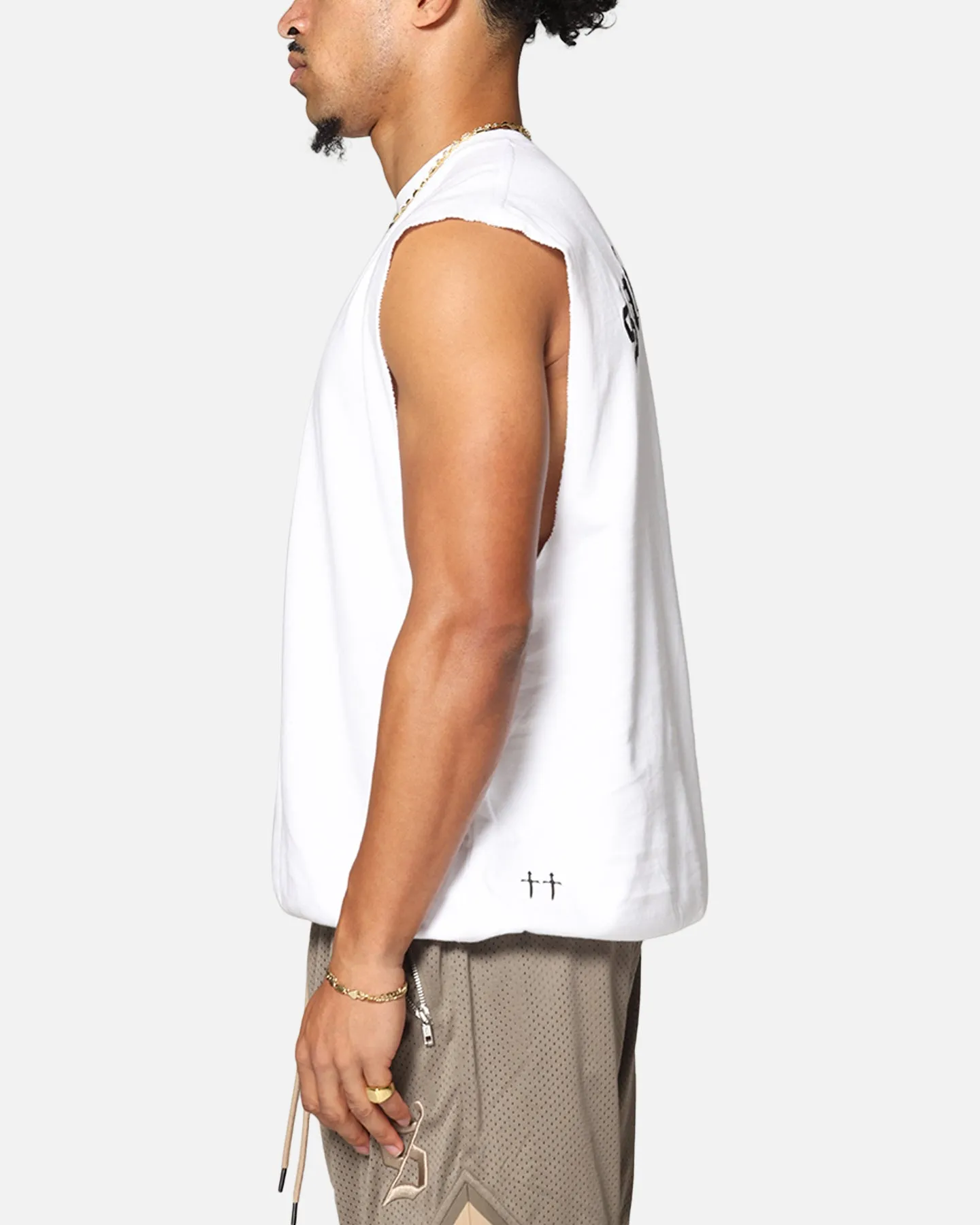 Saint Morta Rev Terry Cut Off Tank White