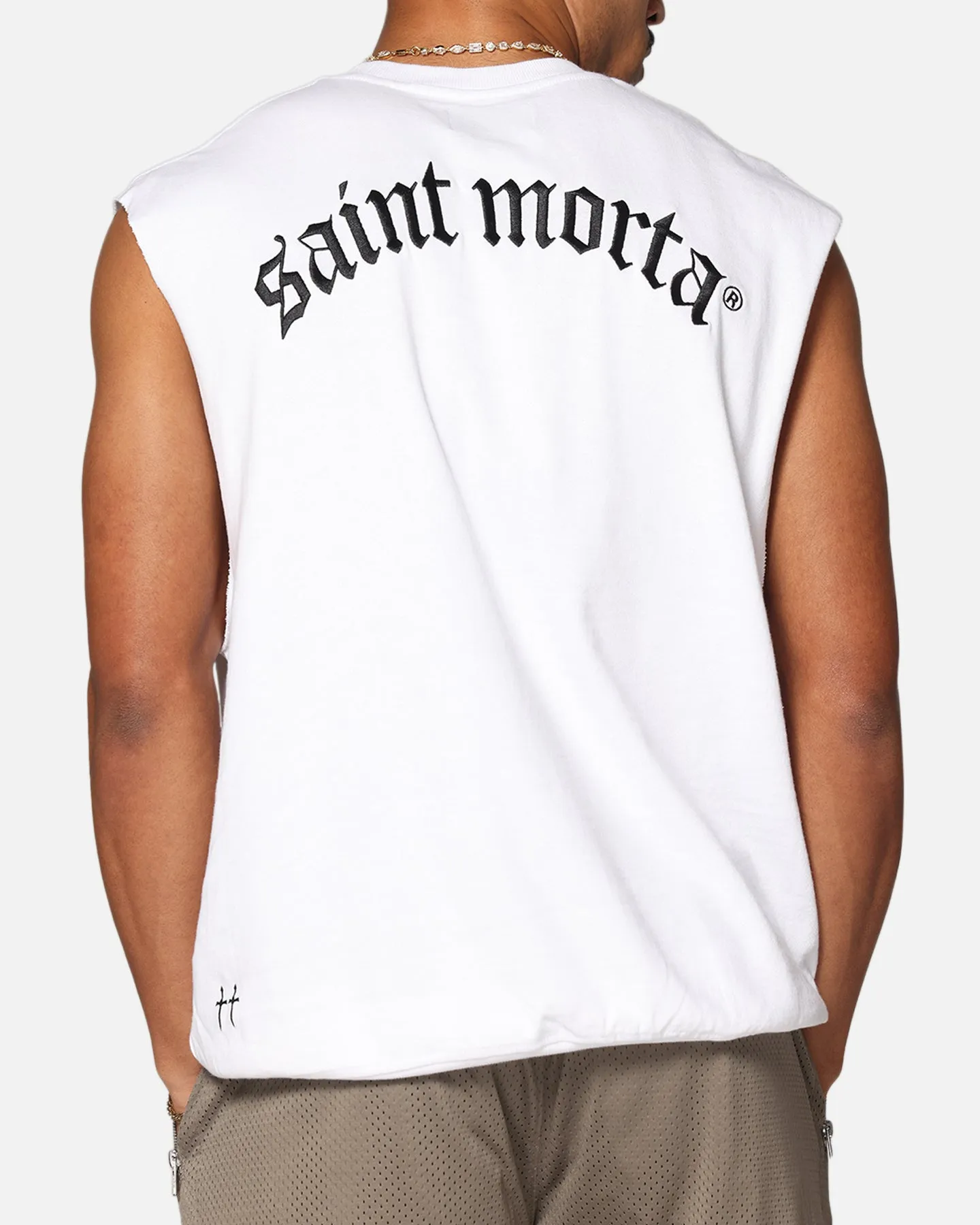 Saint Morta Rev Terry Cut Off Tank White