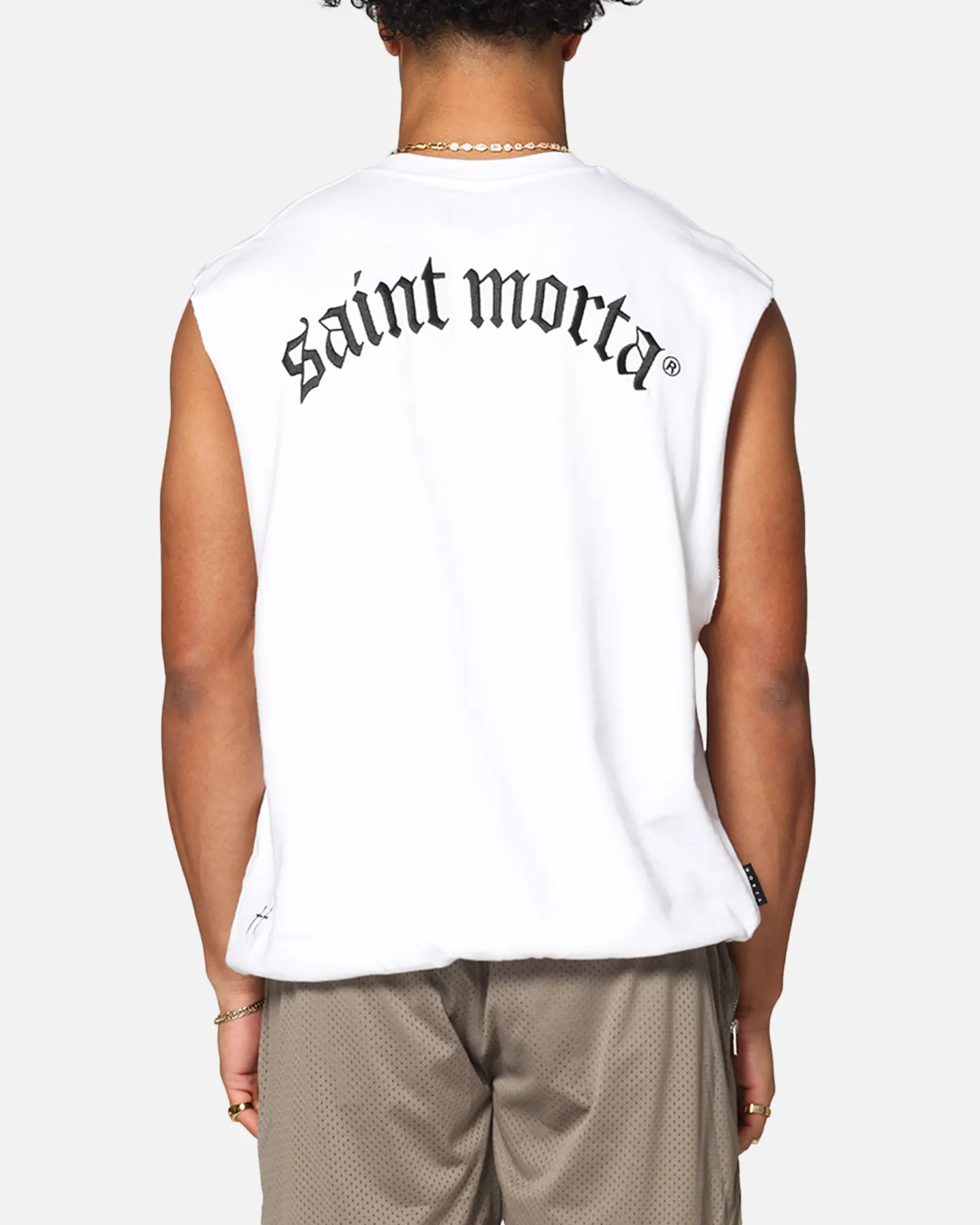 Saint Morta Rev Terry Cut Off Tank White