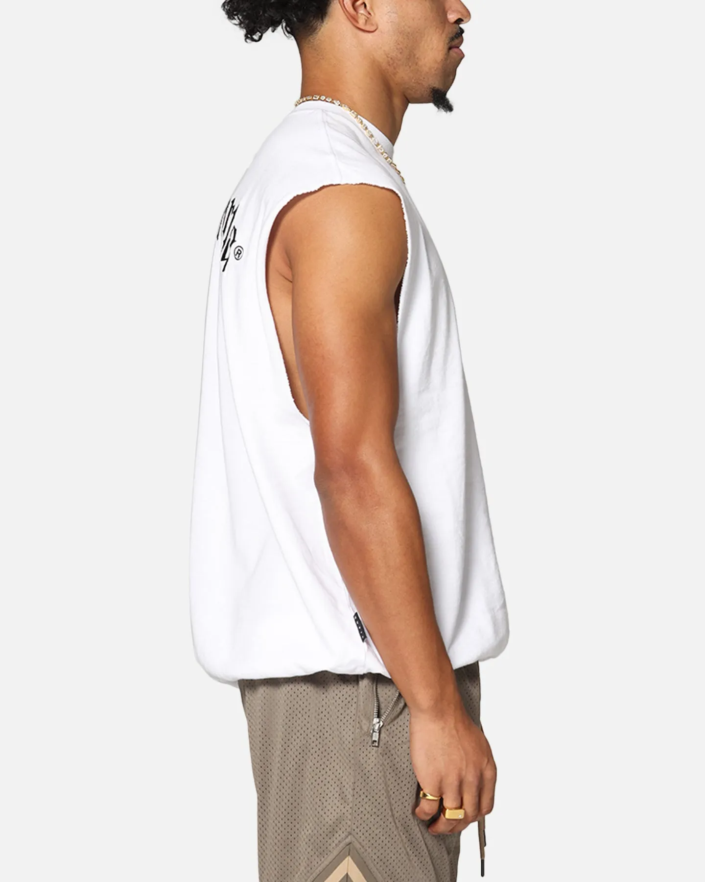 Saint Morta Rev Terry Cut Off Tank White