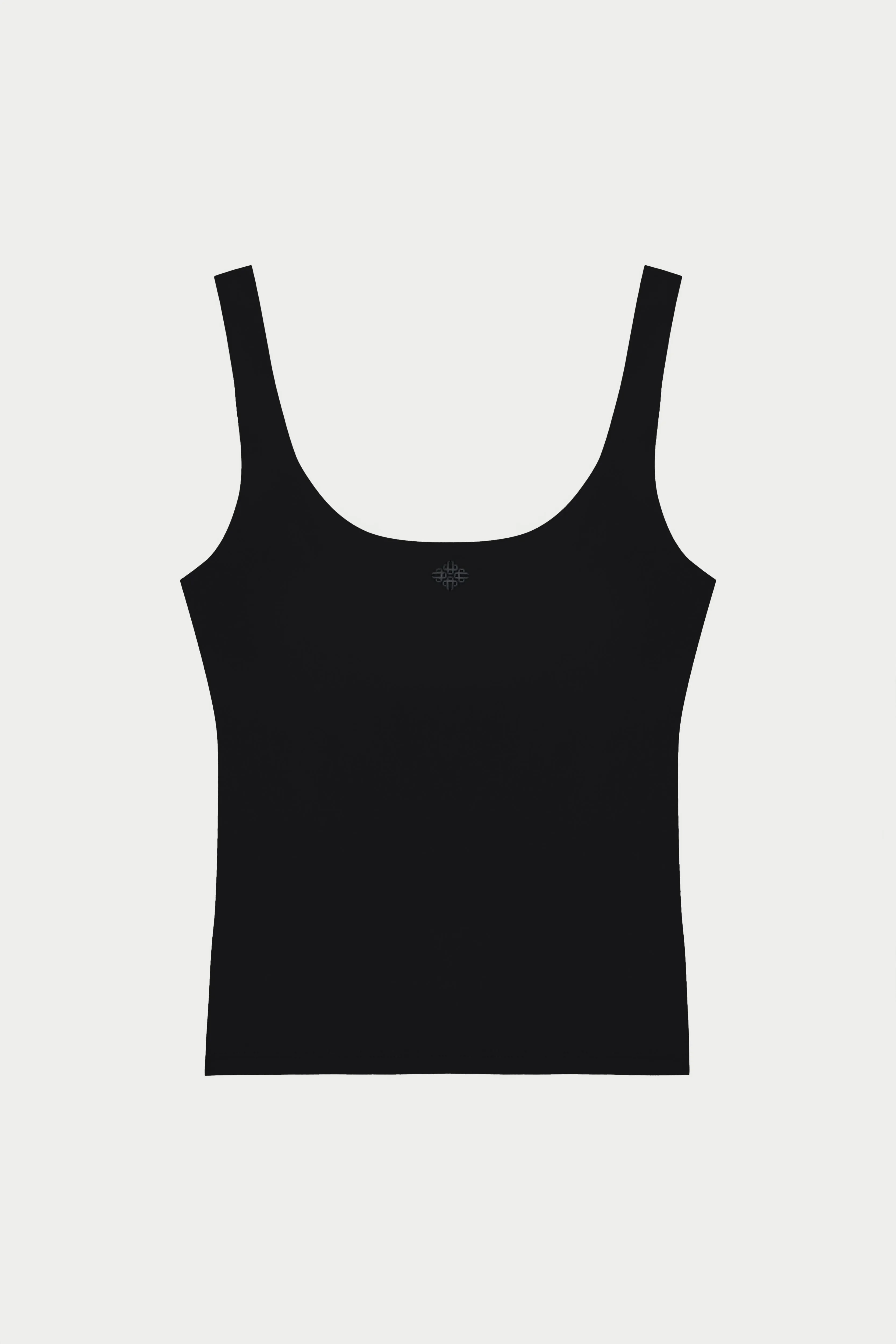 SCULPTING STRETCH SCOOP NECK SPORTS TOP - BLACK