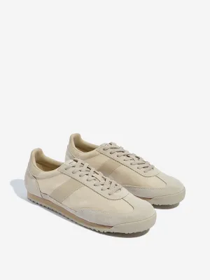 SOLEPLAY Beige Textured Lace-Up Sneakers