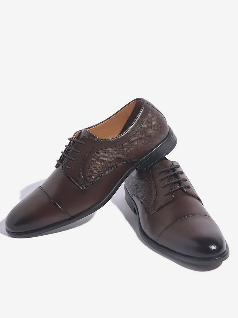 SOLEPLAY Dark Brown Lace-Up Oxford Shoes