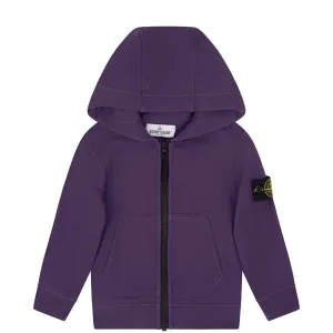 Stone Island Junior Purple Zip Hoodie